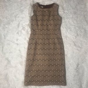Anne Klein crochet size 4 dress khaki/brown